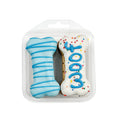 "Woof It Up" Birthday Cookie Box (Blue, 4pk) | Bosco & Roxy's