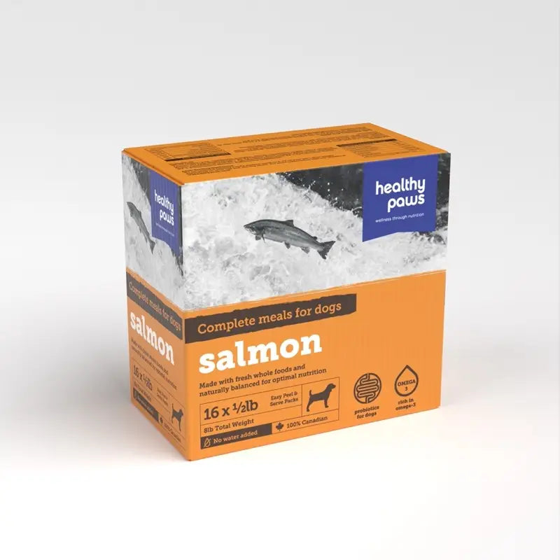 Salmon Raw Frozen Meals For Dogs (8lb) | Healthy Paws
