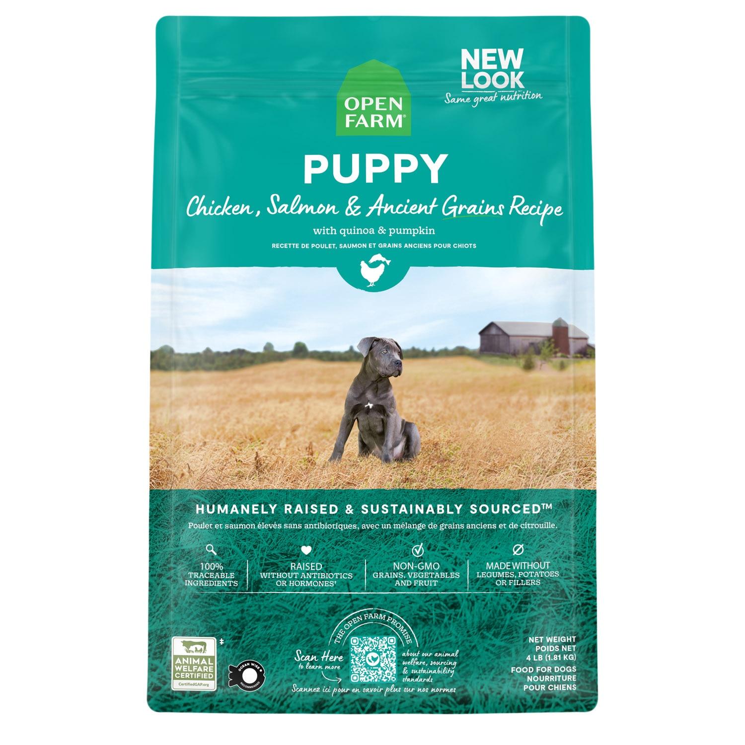 Chicken, Salmon & Ancient Grains Puppy Food (22lb)  | Open Farm