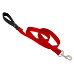 Solid Colour Dog Leash (Red, 4' X 1") | Lupine