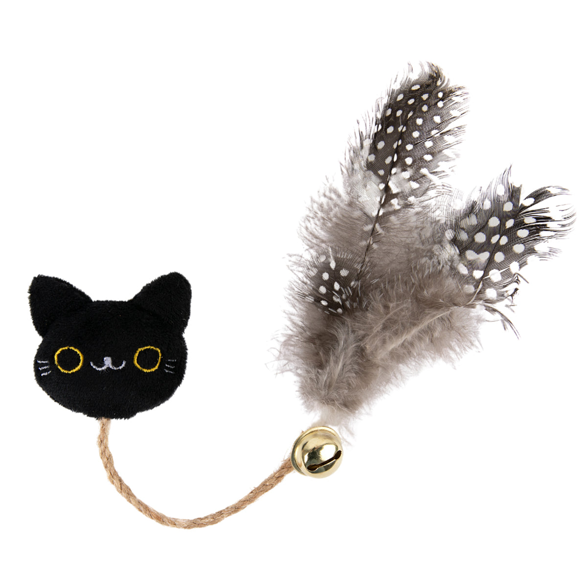 Black Cat Rope & Bell Cat Toy | Brookbrand Pets