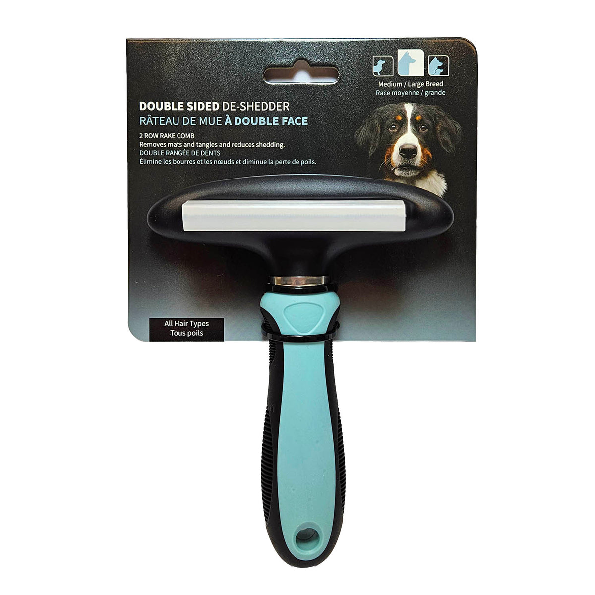 Double Sided De-Shedder & Rake (Large) | Sunny & Luna