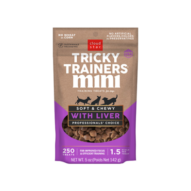 Mini Soft & Chewy Tricky Trainers Dog Treats (Liver, 5oz) | Cloud Star