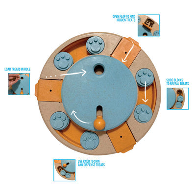 Hide 'n Seek Multi-Play Turntable Puzzle Toy | FouFou Dog