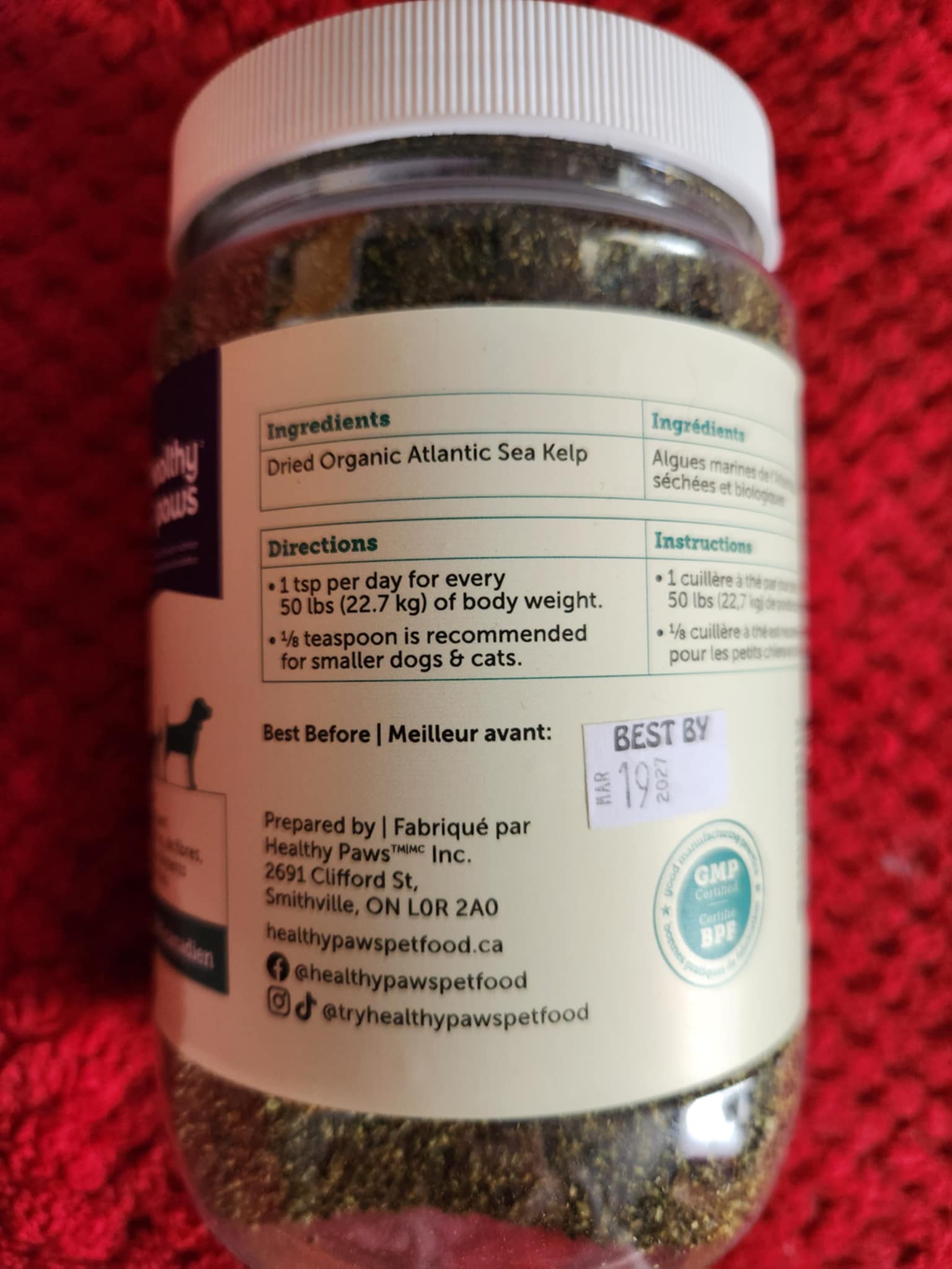 Organic Atlantic Sea Kelp Powder (650g) | Healthy Paws
