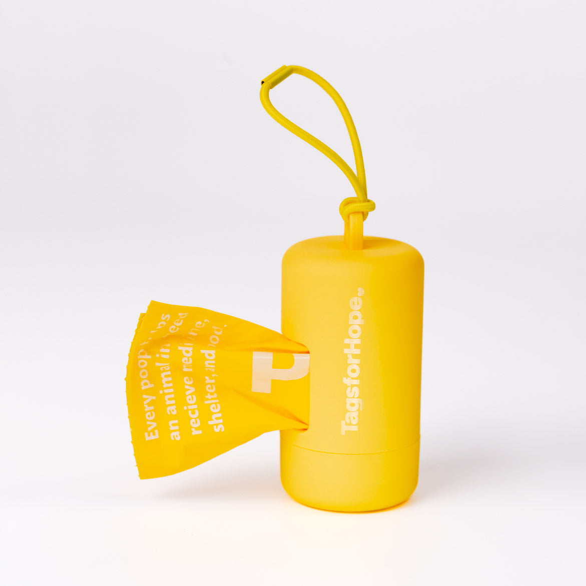Poop Bag Holder (Bright Yellow) | Tags For Hope