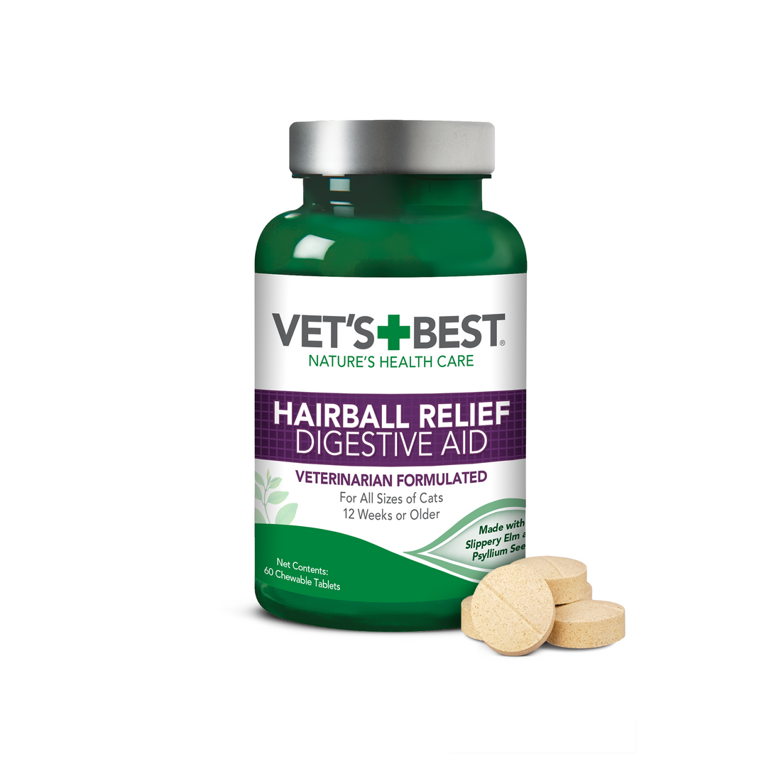 Hairball Relief Digestive Aid (60 Chewable Tabs) | Vet's Best