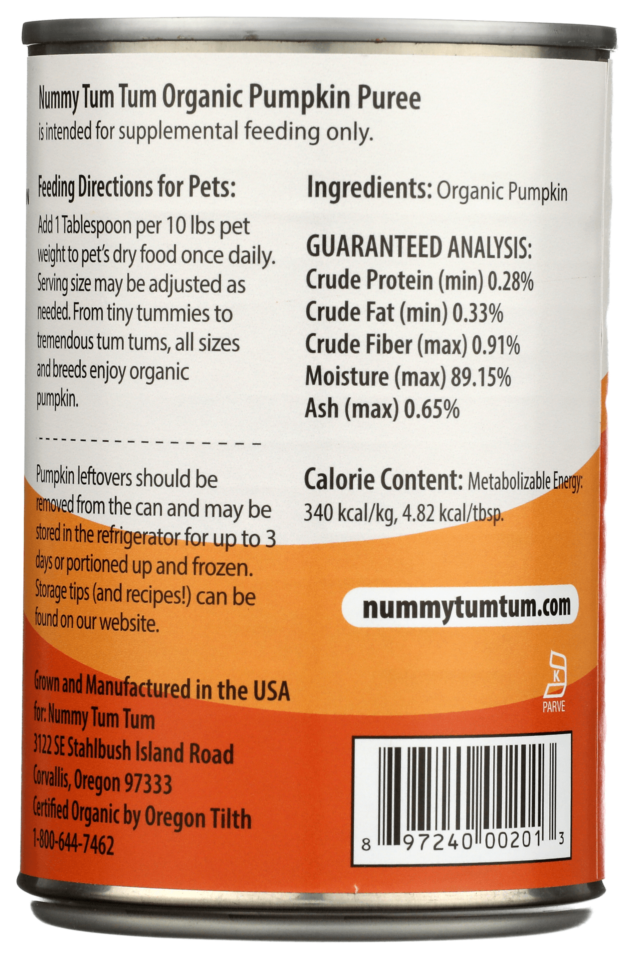 100% Pure Organic Pumpkin | Nummy Tum-Tum
