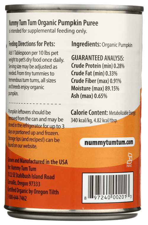100% Pure Organic Pumpkin | Nummy Tum-Tum