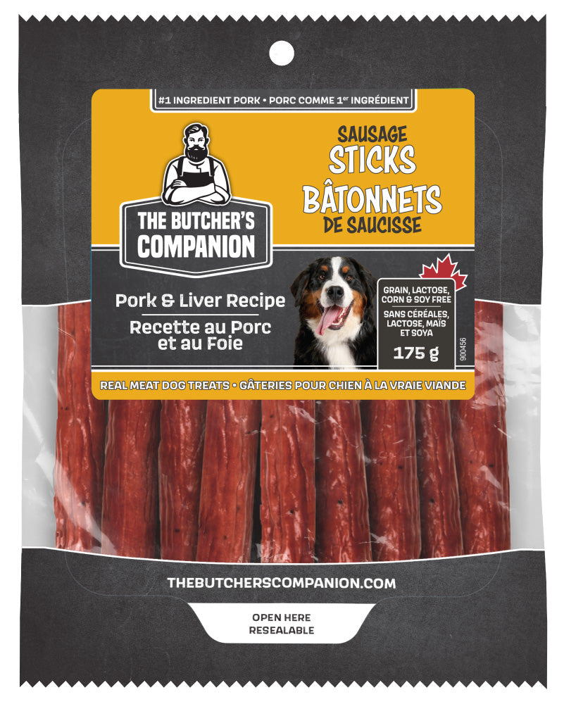 Sausage Sticks Dog Treats (Pork & Liver Recipe, 175g) | The Butcher’s Companion