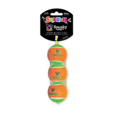 Squeaky Tennis Balls (3pk) | Spunky Pup