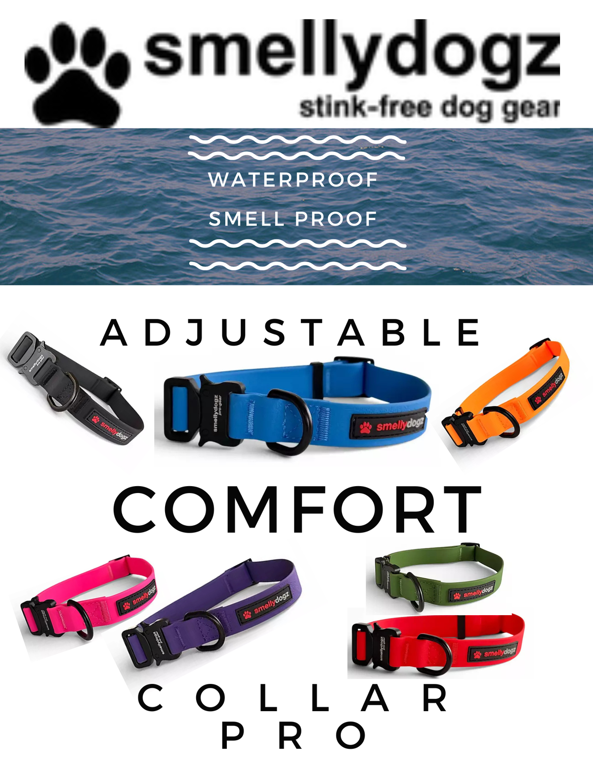 Adjustable Comfort Collar Pro (1 1/4") | Smellydogz