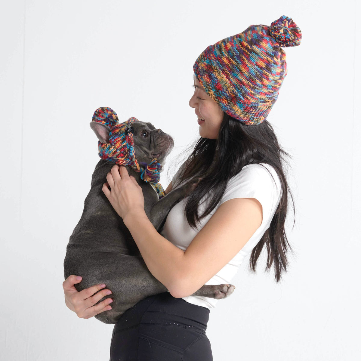 Human Pom-Pom Hat (Kaleidoscope) | Spark Paws