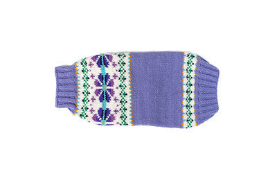 Knitted Dog Sweater (Lavender Flowers) | Chilly Dog