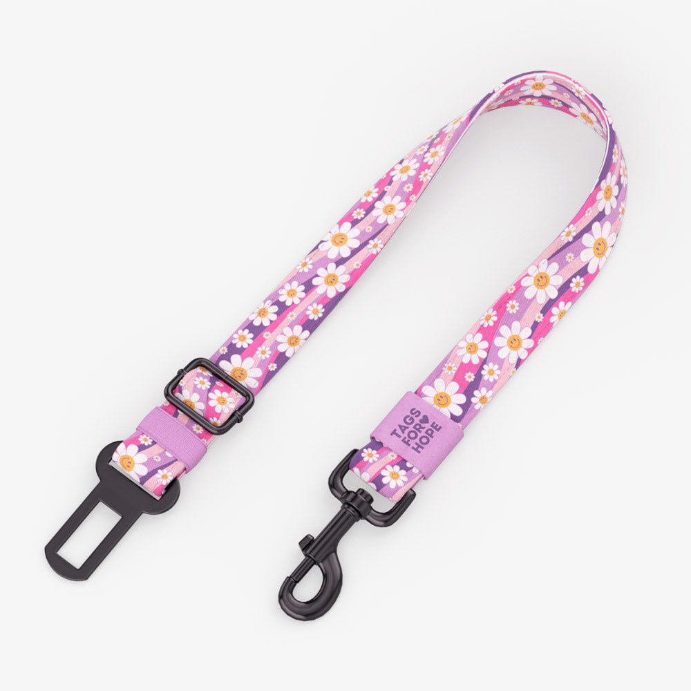 Lilac Flower Power Seat Belt | Tags For Hope