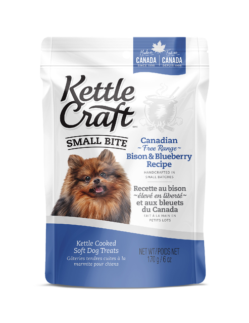 Canadian Free Range Bison & Blueberry Small Bite Dog Treats | Kettle Craft