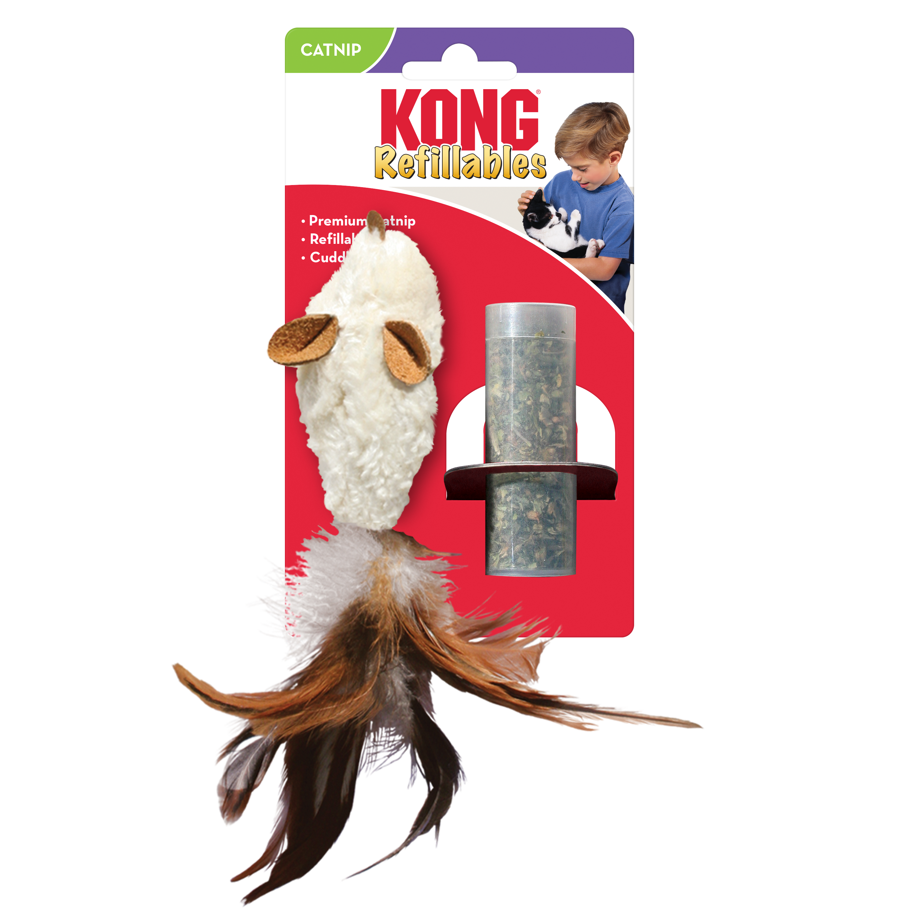 Refillables Feather Mouse Catnip Toy | KONG