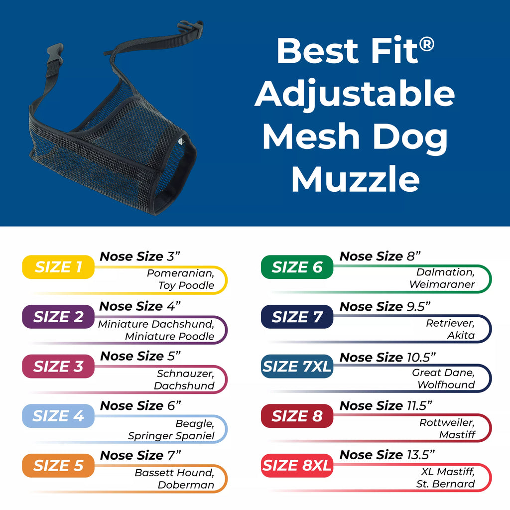 Best Fit Adjustable Mesh Dog Muzzle | Coastal Pet Products
