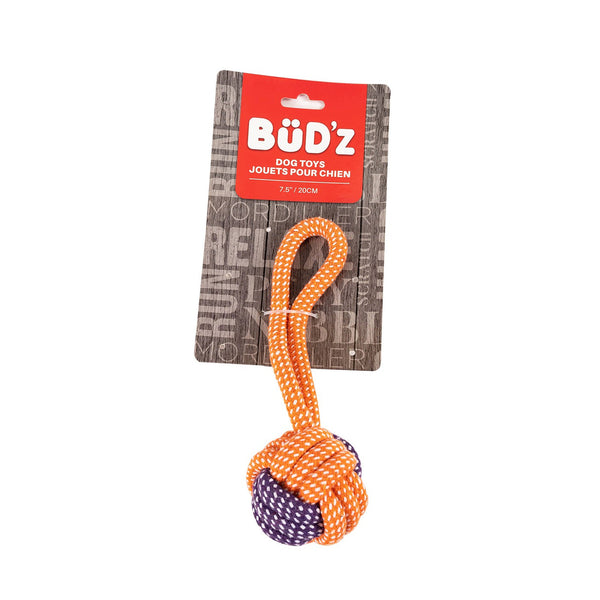 Monkey Fist & Loop Dog Toy (Purple & Orange) | Bud'Z