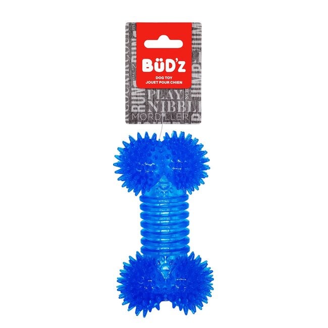 Spikey Bone Toy (Blue) | Bud'Z