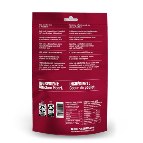 Chicken Hearts Freeze Dried Treats (85g) | PureBites