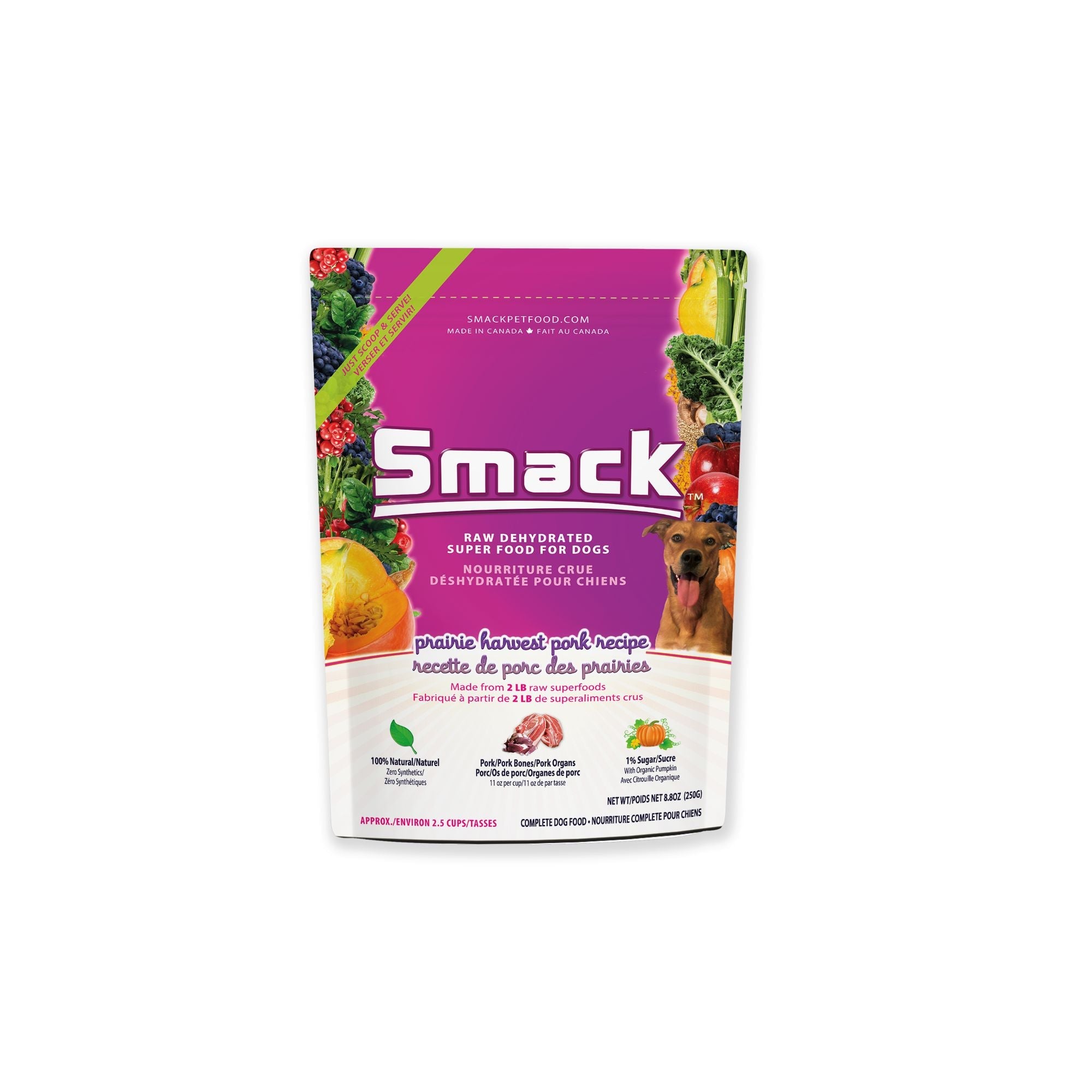 Raw Dehydrated Prairie Harvest Pork Dog Food | Smack