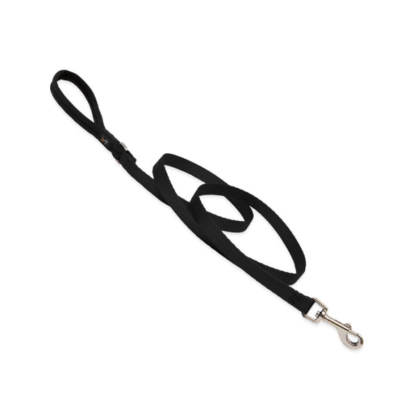 Solid Colour Dog Leash (Black, 4' X 1/2") | Lupine