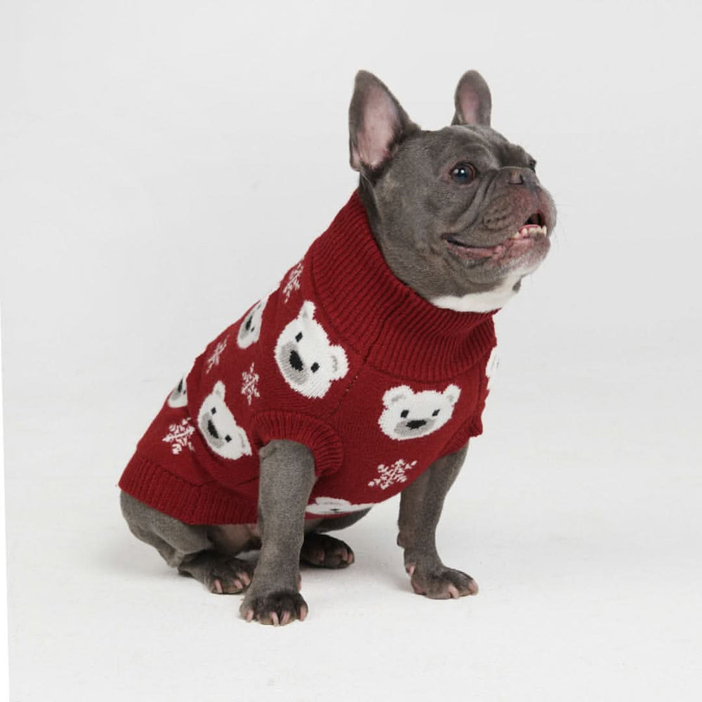Knit Dog Sweater (Polar Bears) | Spark Paws