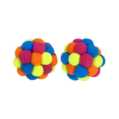 PomPom Rattle Cat Toys (2pk) | Multipet