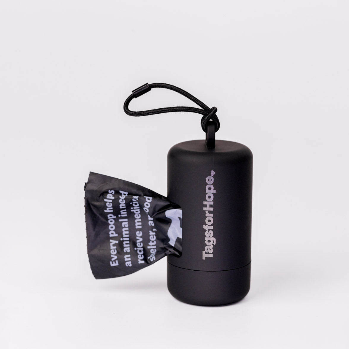 Poop Bag Holder (Black) | Tags For Hope