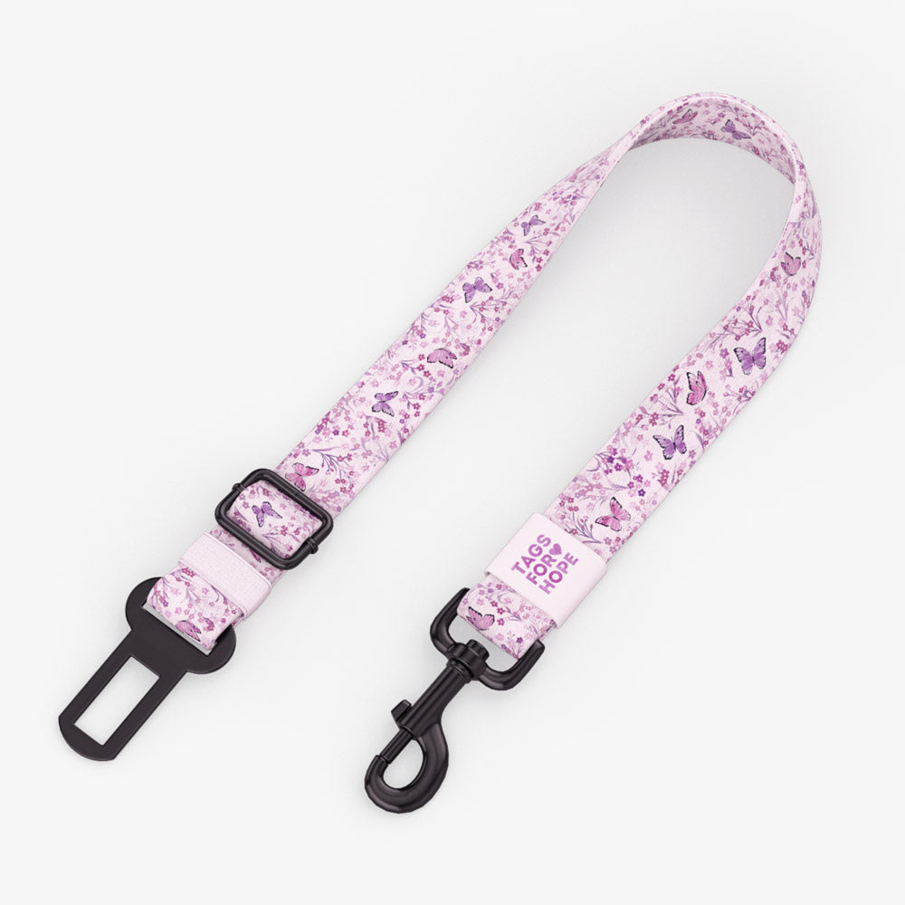 Sweet Purple Butterflies Seat Belt | Tags For Hope