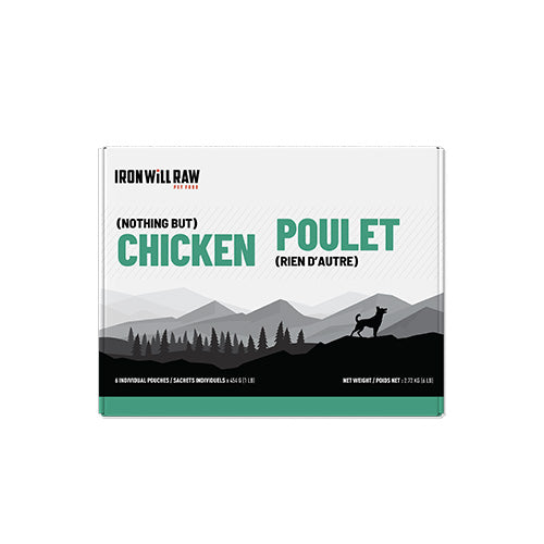 Nothing But Chicken Raw Frozen Food for Dogs & Cats (6lb) | Iron Will Raw Pet Food