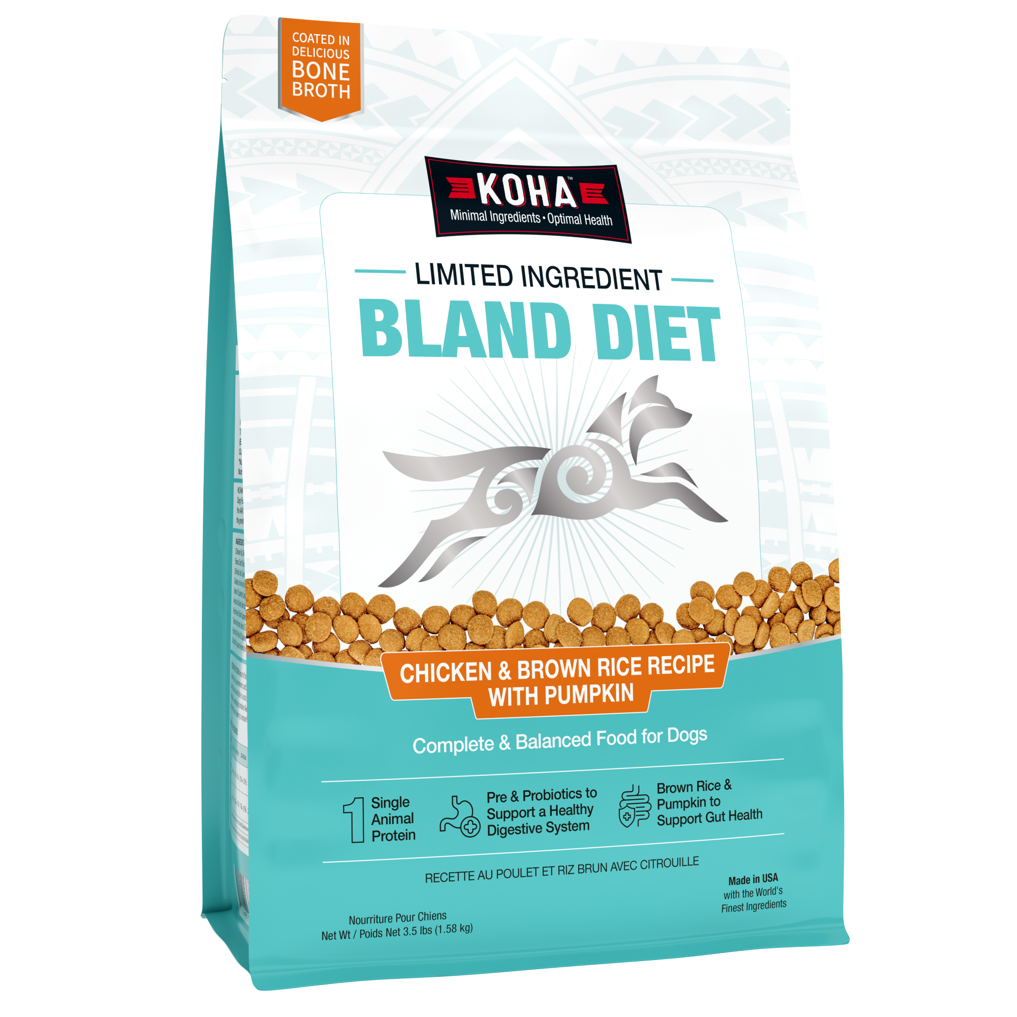 Limited Ingredient Dry Bland Diet For Dogs (Chicken, Brown Rice & Pumpkin) | KOHA