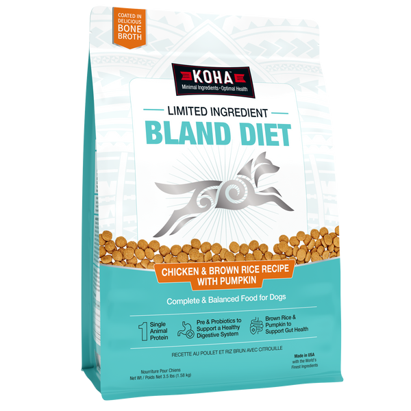 Limited Ingredient Dry Bland Diet For Dogs (Chicken, Brown Rice & Pumpkin) | KOHA