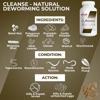 Cleanse Natural De-Worming Solution | Raw Support