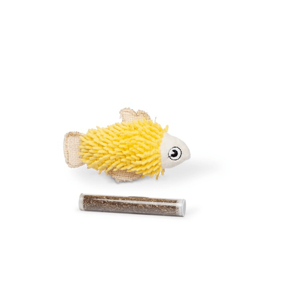 Fish & Catnip Toy (Yellow) | Bud'z