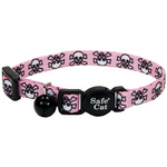 Li'l Pals Adjustable Breakaway Kitten Collar (Pink Skulls, 6"-8") | Coastal Pet Supplies