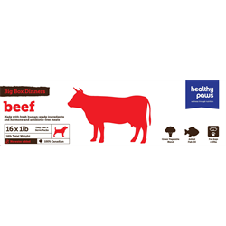 Beef & Veggies Raw Frozen Dinners For Dogs (16lb) | Healthy Paws