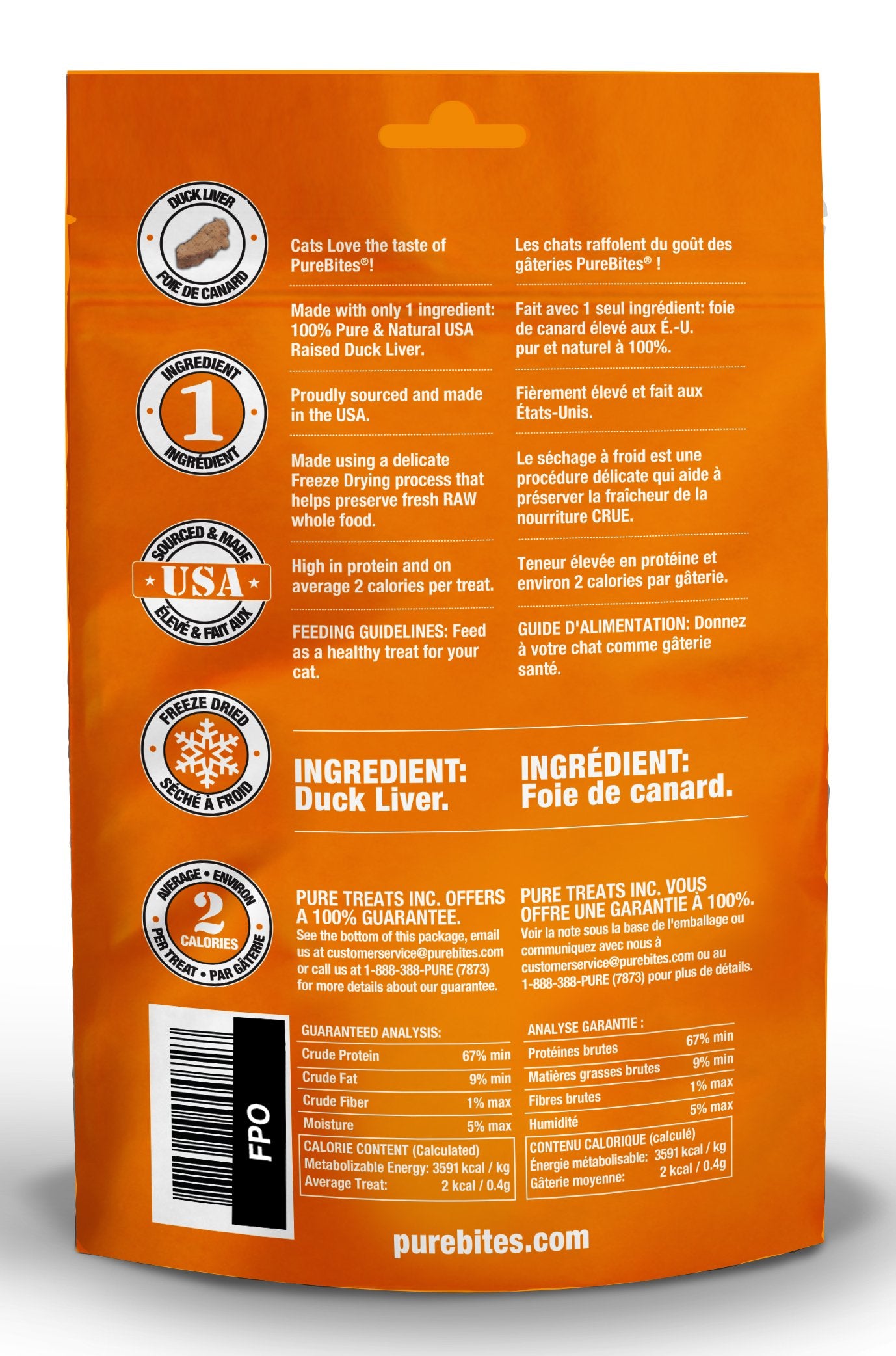 Duck Liver Freeze Dried Cat Treats | PureBites