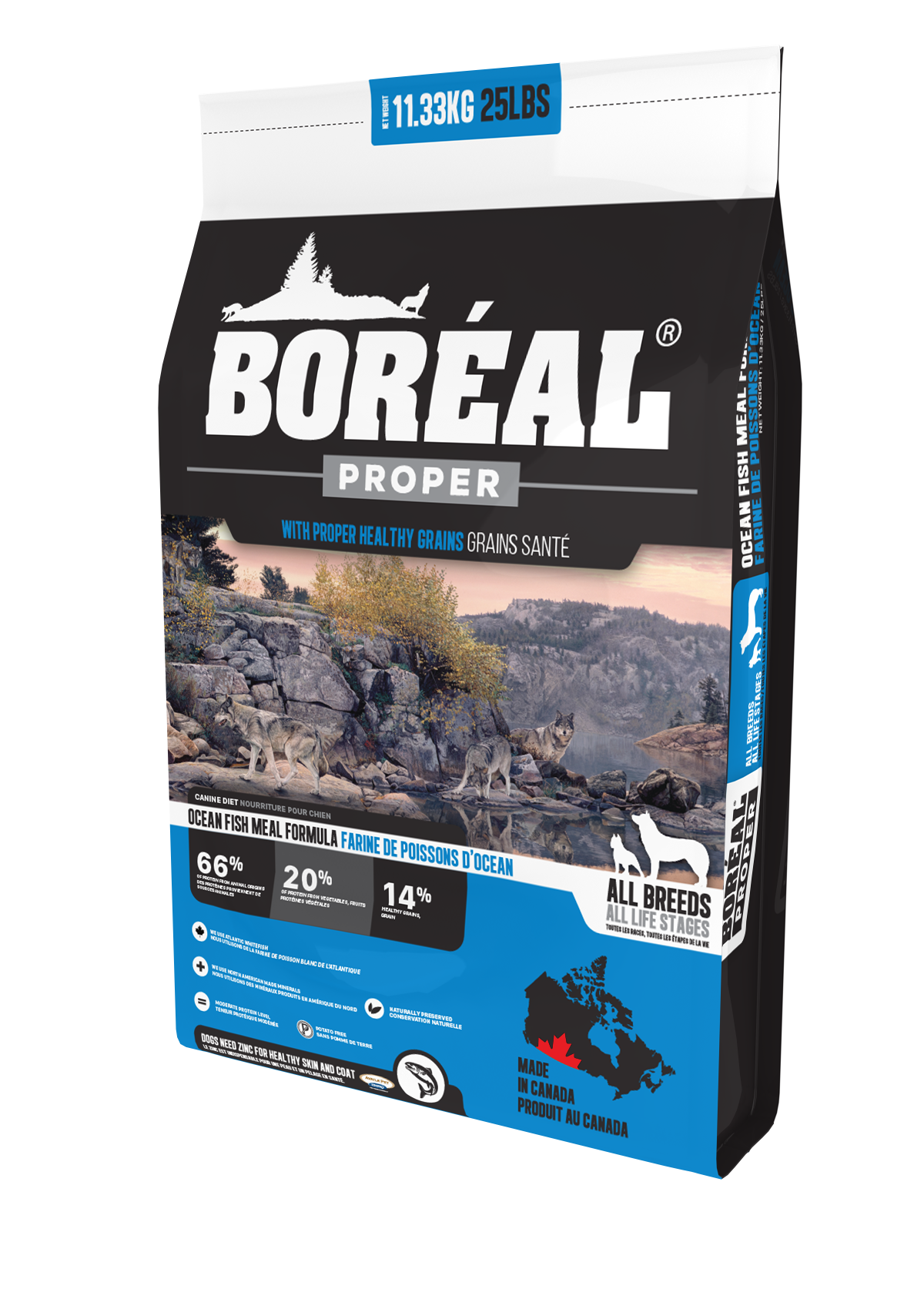 Proper All Breed Oceanfish Meal Formula For Dogs (Low Carb Grains) | BORÉAL