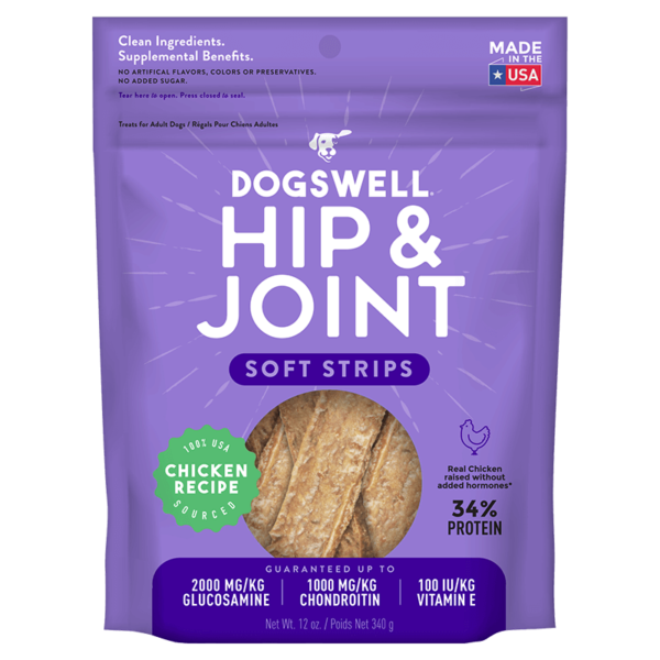 Hip & Joint Treats (Chicken Soft Strips) | Dogswell