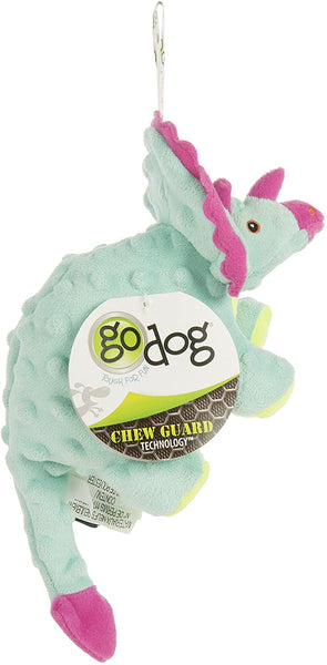 Frills Dino Dog Toy (Mini, Teal) | goDog
