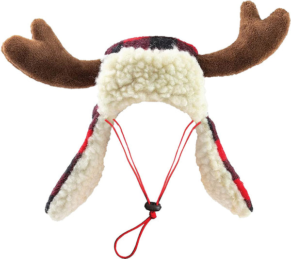 Buffalo Plaid Hat with Antlers | Huxley & Kent