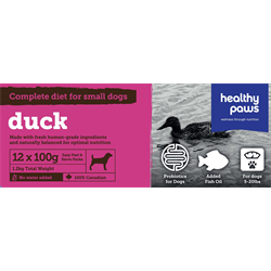 Duck Raw Frozen Dinners For Dogs (1.2kg) | Healthy Paws