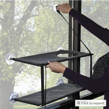 EZ Window Mount Kitty Sill (Double Stacked) | K&H Pet Products