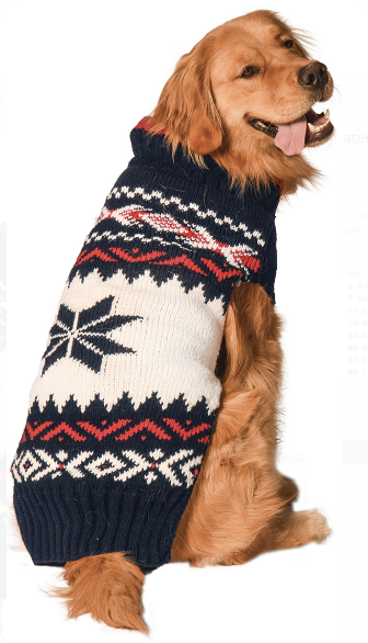 Apres Ski Navy Vail Handkit Dog Sweater | Chilly Dog