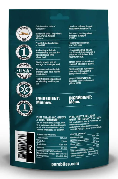 Minnow Freeze Dried Cat Treats (31g) | PureBites