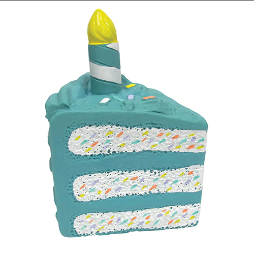 Birthday Cake Chew Toy (Blue 6") | FouFou Dog