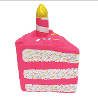 Birthday Cake Chew Toy (Pink 6") | FouFou Dog
