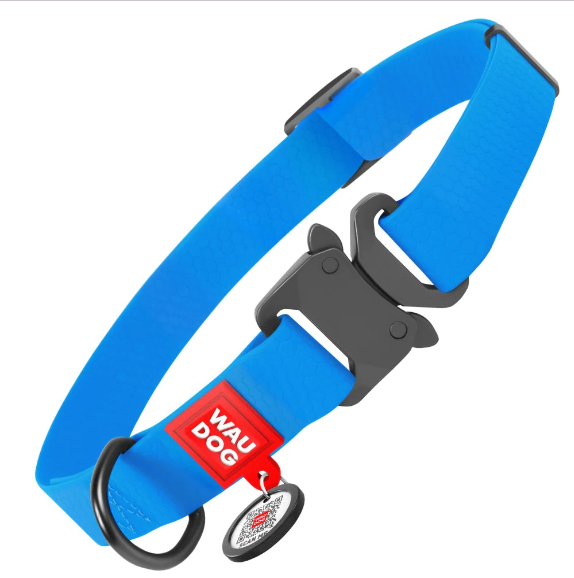 Waterproof Dog Collar With Metal Clasp Assorted Colours Wau Dog